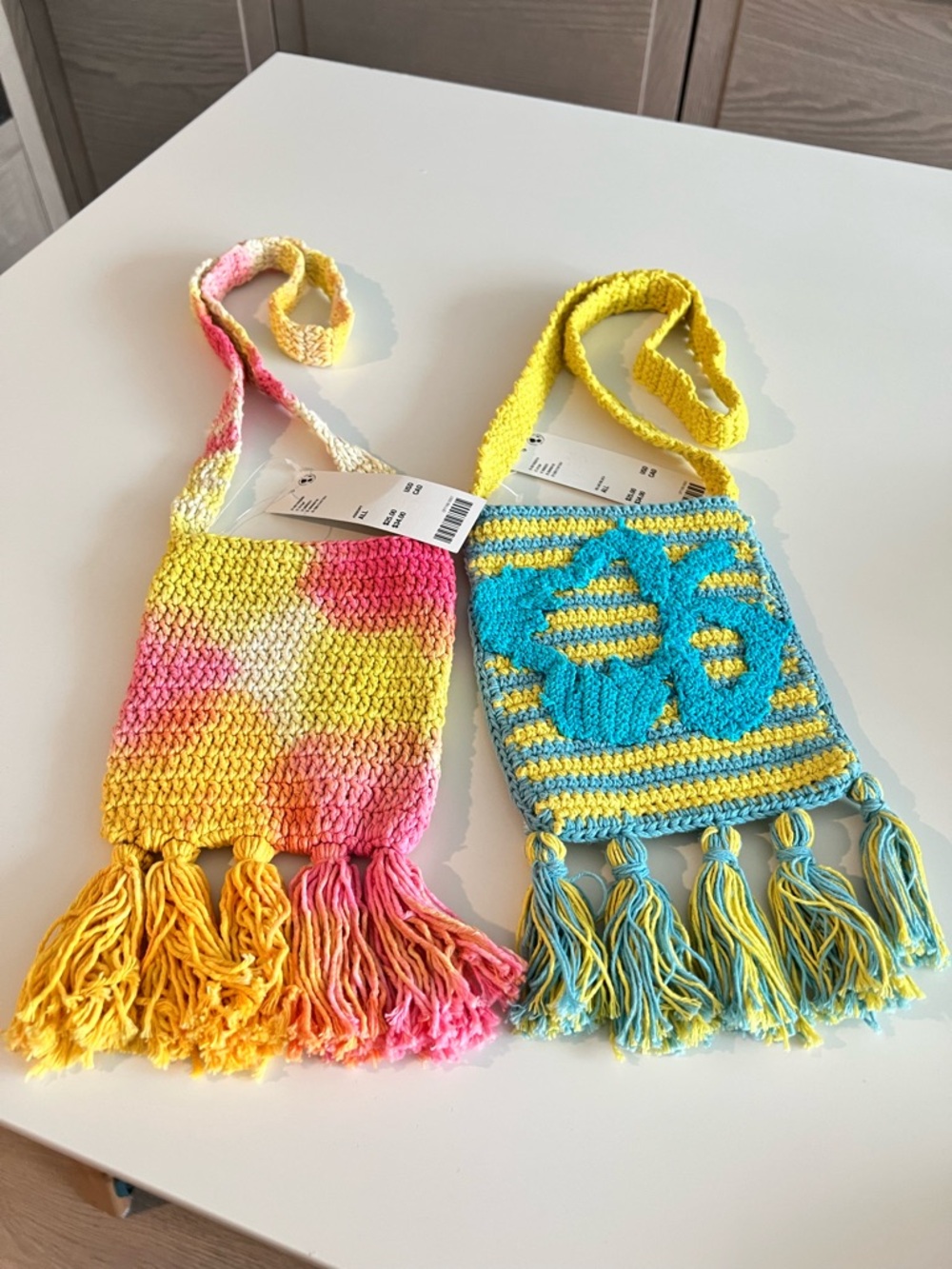 Urban outfitters Crochet Fringe Crossbody Bag - phone holder